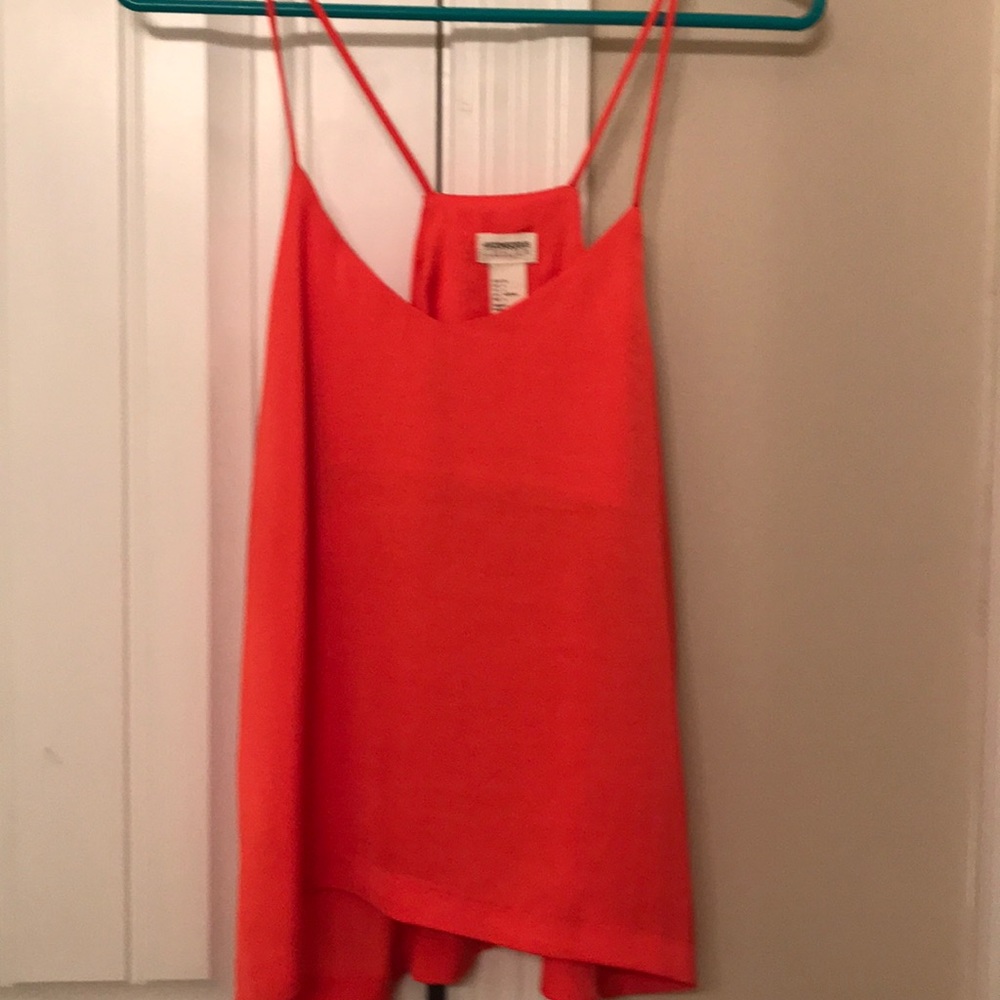orange spaghetti strap top